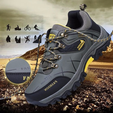 Outdoor Lace-up Hiking Boots Sport Men's Shoes For Camping Climbing Mountain Non-slip Breathable Shoes