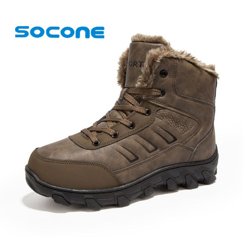 Big Size Winter Hiking Shoes Men Waterproof PU Leather Shoes Adventure Outdoor Camping Boots For Men Size 14 Treking Shoe