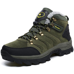 Supper Warm Fur Men Hiking Boots Waterproof Winter Outdoor Men Sneakers Professional Climbing Shoes Men