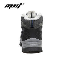 Supper Warm Fur Men Hiking Boots Waterproof Winter Outdoor Men Sneakers Professional Climbing Shoes Men