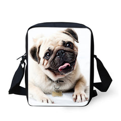 FORUDESIGNS cute pet cat animal bags for girls small messenger bag,pug dog bolso women kids crossbody bags boys causal bags