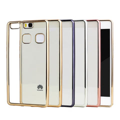Plating Phone Case For Huawei P9 Lite Cover Silicone Ultra Thin Soft Transparent TPU Back Cover For Huawei P9 Lite Luxury Gold