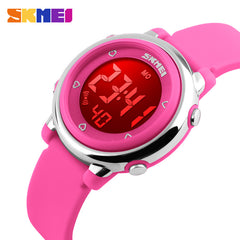 New SKMEI Brand Fashion Watch Change LED Light Date Alarm Round Dial Digital Wrist Watch Children Student Watches Free shipping