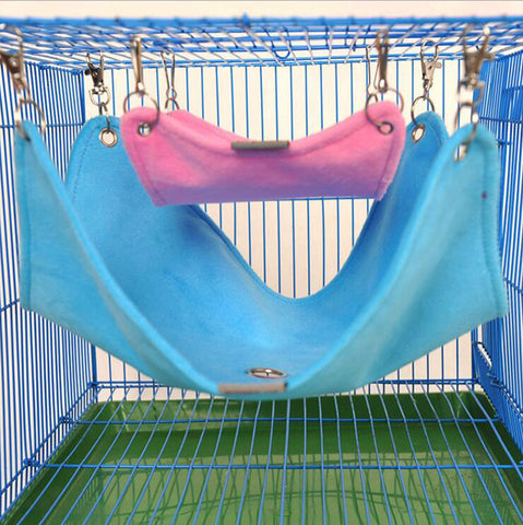 Warm Plush Cloth Hamster Chinchilla Hammock Guinea Pig Rabbit Hanging Bed Cage Accessories Pet Toys S M L