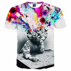 Mr.1991INC Hip Hop street wear T-shirt men/women 3d t shirt print lighting DJ cat eating pizza summer tops tees cool tshirt
