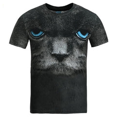 Mr.1991INC Hip Hop street wear T-shirt men/women 3d t shirt print lighting DJ cat eating pizza summer tops tees cool tshirt