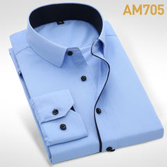 2017 Brand New Men Shirt Male Dress Shirts Men's Fashion Casual Long Sleeve Business Formal Shirt camisa social masculina