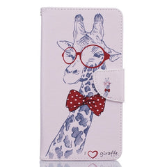 Pattern Case For Huawei Honor 5C/GT3/Honor 7 Lite/Nemo Giraffe Flip Wallet PU Leather Cover Card Slots Holder Stand Phone Cases