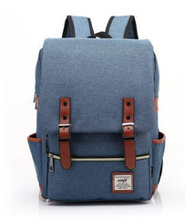 Casual Men Women Travel Laptop Backpack Vintage Canvas Men's Backpacks Student School Bag PT884