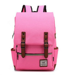 Casual Men Women Travel Laptop Backpack Vintage Canvas Men's Backpacks Student School Bag PT884