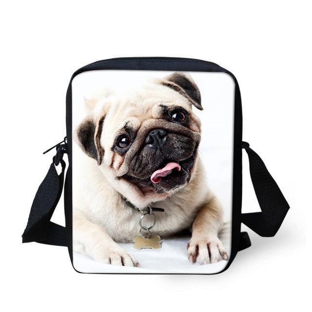 FORUDESIGNS cute pet cat animal bags for girls small messenger bag,pug dog bolso women kids crossbody bags boys causal bags