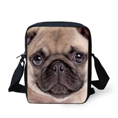 FORUDESIGNS cute pet cat animal bags for girls small messenger bag,pug dog bolso women kids crossbody bags boys causal bags