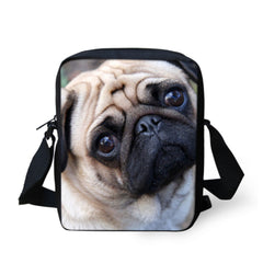 FORUDESIGNS cute pet cat animal bags for girls small messenger bag,pug dog bolso women kids crossbody bags boys causal bags