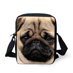 FORUDESIGNS cute pet cat animal bags for girls small messenger bag,pug dog bolso women kids crossbody bags boys causal bags