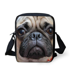 FORUDESIGNS cute pet cat animal bags for girls small messenger bag,pug dog bolso women kids crossbody bags boys causal bags