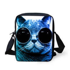 FORUDESIGNS cute pet cat animal bags for girls small messenger bag,pug dog bolso women kids crossbody bags boys causal bags