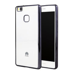 Plating Phone Case For Huawei P9 Lite Cover Silicone Ultra Thin Soft Transparent TPU Back Cover For Huawei P9 Lite Luxury Gold
