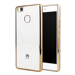 Plating Phone Case For Huawei P9 Lite Cover Silicone Ultra Thin Soft Transparent TPU Back Cover For Huawei P9 Lite Luxury Gold