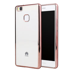 Plating Phone Case For Huawei P9 Lite Cover Silicone Ultra Thin Soft Transparent TPU Back Cover For Huawei P9 Lite Luxury Gold