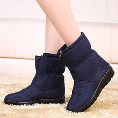 Winter Women Boots Female Waterproof Ankle Boots Down Warm Snow Boots Ladies Shoes Woman Zipper Fur Insole Free Botas Mujer