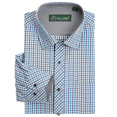 High quality Men's classic plaid shirt Long sleeve dress shirt men Business formal shirts Mens clothing camisa masculina