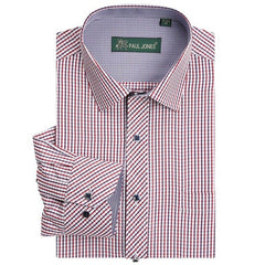 High quality Men's classic plaid shirt Long sleeve dress shirt men Business formal shirts Mens clothing camisa masculina