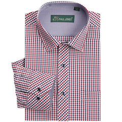 High quality Men's classic plaid shirt Long sleeve dress shirt men Business formal shirts Mens clothing camisa masculina