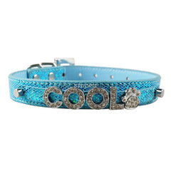 Bling Personalized Pet Dog Collar Rhinestone Customized Free Name Diamond Bucklet XS S M L