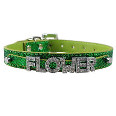 Bling Personalized Pet Dog Collar Rhinestone Customized Free Name Diamond Bucklet XS S M L