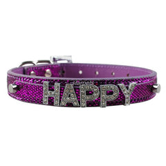 Bling Personalized Pet Dog Collar Rhinestone Customized Free Name Diamond Bucklet XS S M L