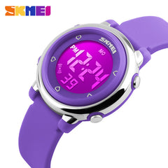 New SKMEI Brand Fashion Watch Change LED Light Date Alarm Round Dial Digital Wrist Watch Children Student Watches Free shipping