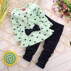 2017 New spring & autumn girls clothes sets T-shirt+ Pants 2pcs/set full sleeve clothing children active suits cotton kids wear.