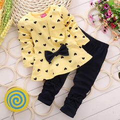 2017 New spring & autumn girls clothes sets T-shirt+ Pants 2pcs/set full sleeve clothing children active suits cotton kids wear.