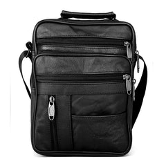 Dreamlizer Real Cowhide Leather Men Handbags Black Male Messenger Bags Men's Small Strap Adjustable Briefcase Man Crossbody Bags