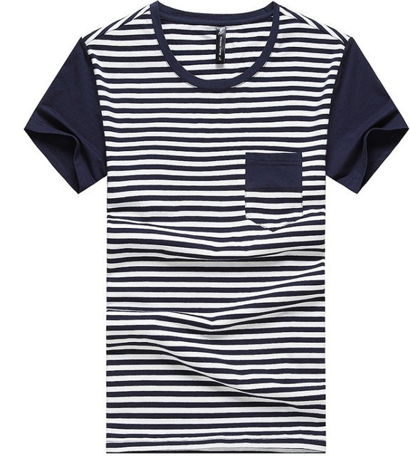 Pioneer Camp Free shipping .new 2017 men t shirt striped slim elastic cotton o-neck tshirts wear men clothing breathable