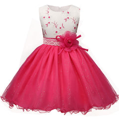 Summer Flower Dress Girl Princess Costume Dresses Girl Party Wear Tulle Kids Children Prom Gown Vestido Formal Dress 4-10 Years