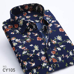 2017 Spring Floral Print Men Shirts Long Sleeve Mens Casual Shirt Slim Men Flower Printing Dress Shirts camisa masculina