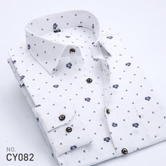 2017 Spring Floral Print Men Shirts Long Sleeve Mens Casual Shirt Slim Men Flower Printing Dress Shirts camisa masculina