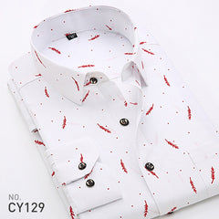 2017 Spring Floral Print Men Shirts Long Sleeve Mens Casual Shirt Slim Men Flower Printing Dress Shirts camisa masculina