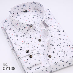 2017 Spring Floral Print Men Shirts Long Sleeve Mens Casual Shirt Slim Men Flower Printing Dress Shirts camisa masculina