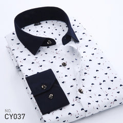 2017 Spring Floral Print Men Shirts Long Sleeve Mens Casual Shirt Slim Men Flower Printing Dress Shirts camisa masculina