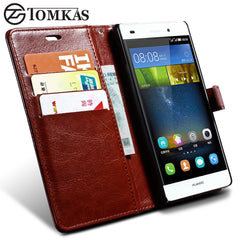 TOMKAS Wallet Leather Case For Huawei Ascend P8 Lite 2015 Flip Cover Coque Phone Cases For Huawei P8 Lite 2015 With Card Holder