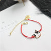 Women gold fashion vintage cord maxi pulseira feminina charms bracelets 2017 black&white resin dogs&cats one direction bracelet