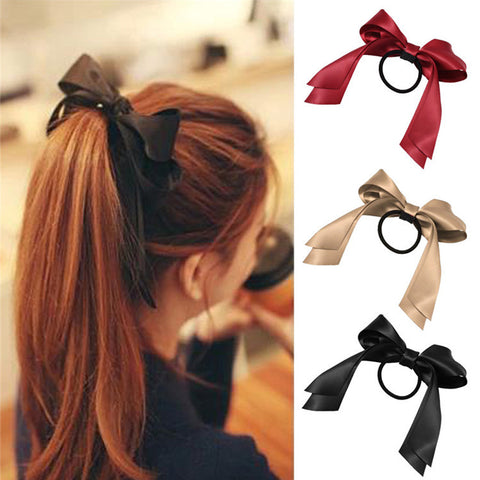 1Pcs Elastic Ring Rope Satin Ribbon Hair Ties Ornaments Braider Hair Bands Hair Styling Braiding Scrunchy Tools Head Accessories