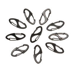 10pcs/lot Outdoors Camping Survival 8 Shape Zinc Alloy Climbing S-biner Carabiner Buckle Clip Hook Hiking EDC Tool GS-0054