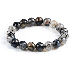 Chanfar 10mm White Howlite Tiger Eye Lava Crystal Natural Stone Beaded Bracelet For Women Men Jewelry