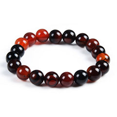 Chanfar 10mm White Howlite Tiger Eye Lava Crystal Natural Stone Beaded Bracelet For Women Men Jewelry