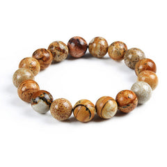 Chanfar 10mm White Howlite Tiger Eye Lava Crystal Natural Stone Beaded Bracelet For Women Men Jewelry