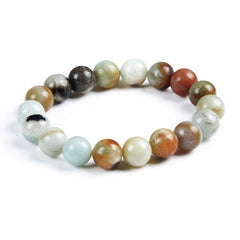 Chanfar 10mm White Howlite Tiger Eye Lava Crystal Natural Stone Beaded Bracelet For Women Men Jewelry