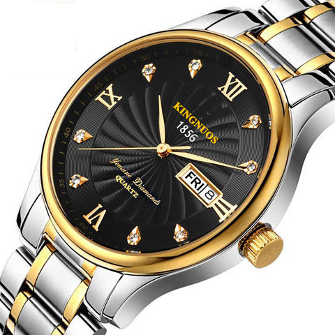 Gold Quartz Watch Men Top Brand Luxury Famous Golden Stainless Steel Wrist Watch Male Clock for Men Hodinky Relogio Masculino